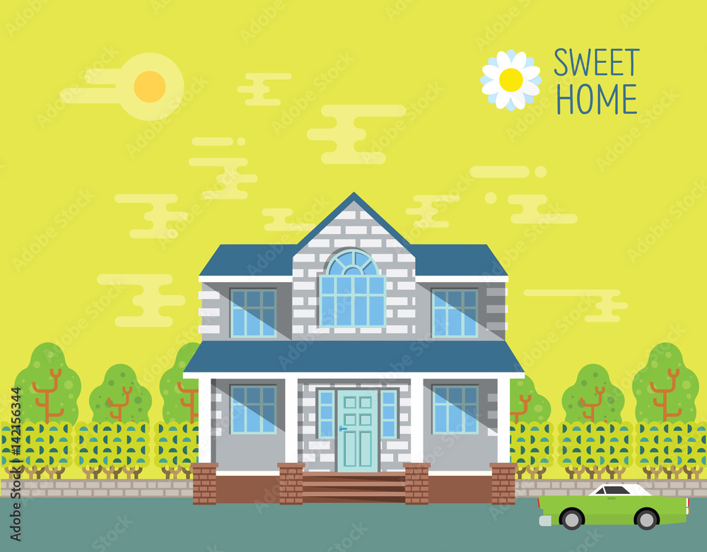 Sweet home vector illustration graphics