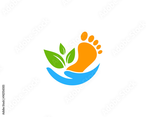 Foot Care Icon Logo Design Element