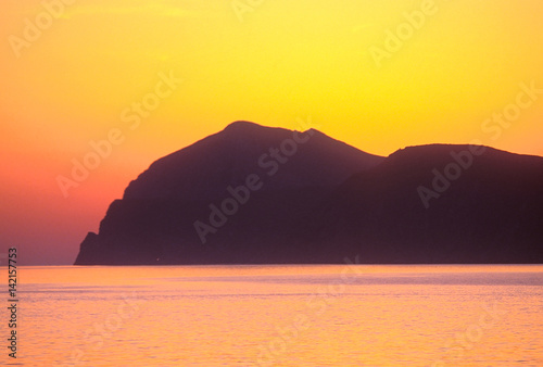 AMORGOS ISLAND  GREECE  First light over Amorgos Island