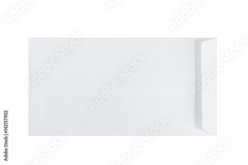 White envelope isolated on a white background