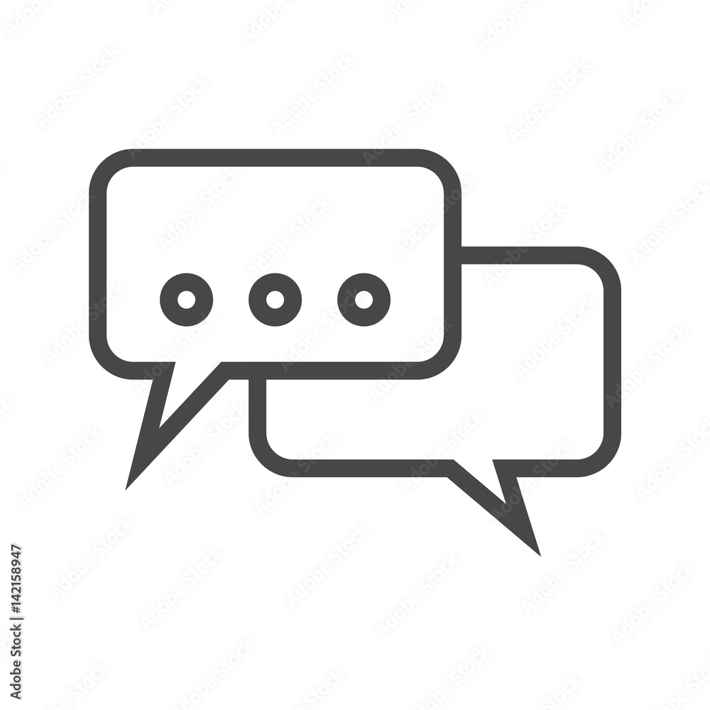 Speech Bubble Thin Line Vector Icon. Flat icon isolated on the white background. Editable EPS file. Vector illustration. Speech Bubble Thin Line Vector Icon. Flat icon isolated on the white background. Editable EPS file. Vector illustration.