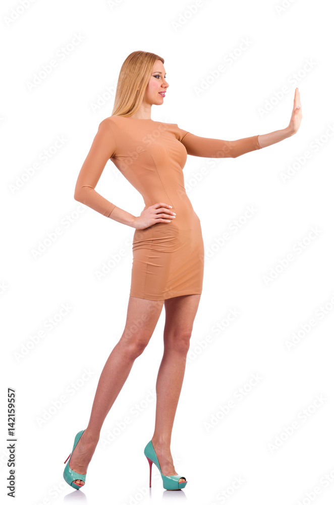 Nice woman model isolated on the white background Nice woman model isolated on the white background