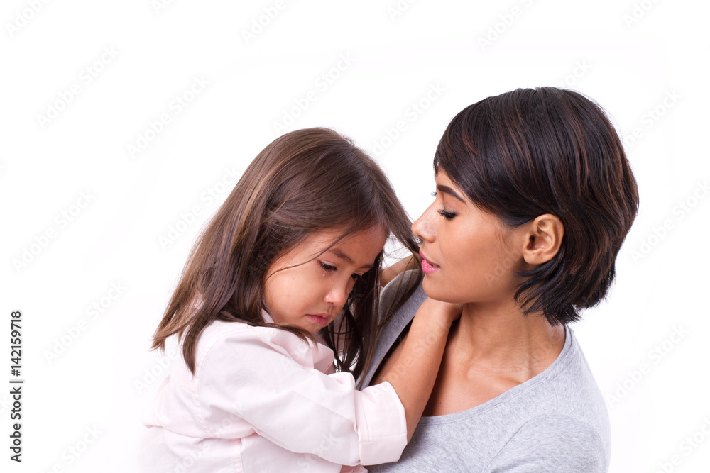 mother comforting crying daughter, family problem solution mother comforting crying daughter, family problem solution