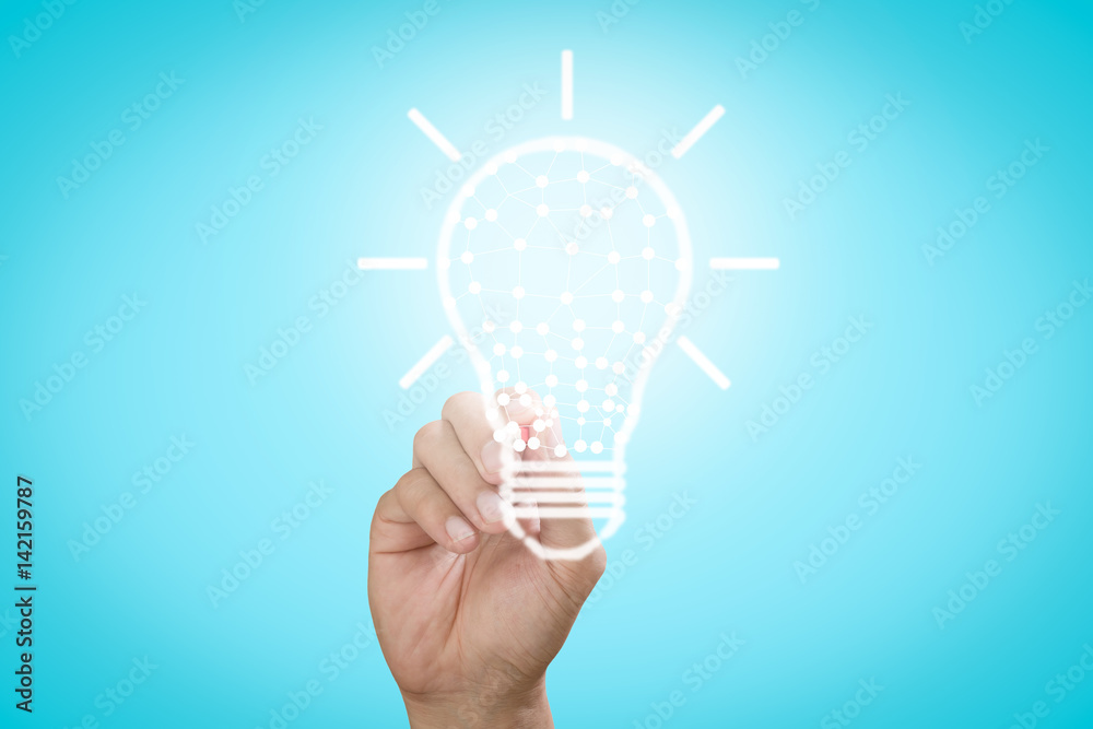 Glowing Light Bulb, business idea concept
Glowing Light Bulb, business idea concept