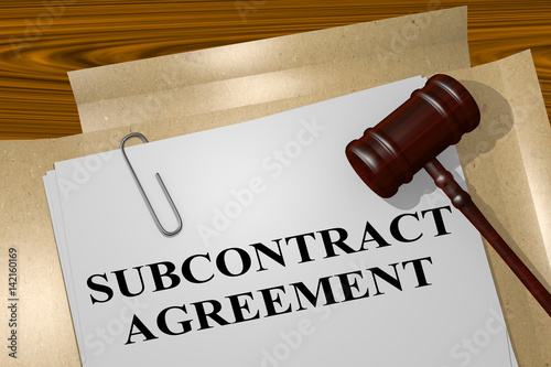 Subcontract Agreement - legal concept photo