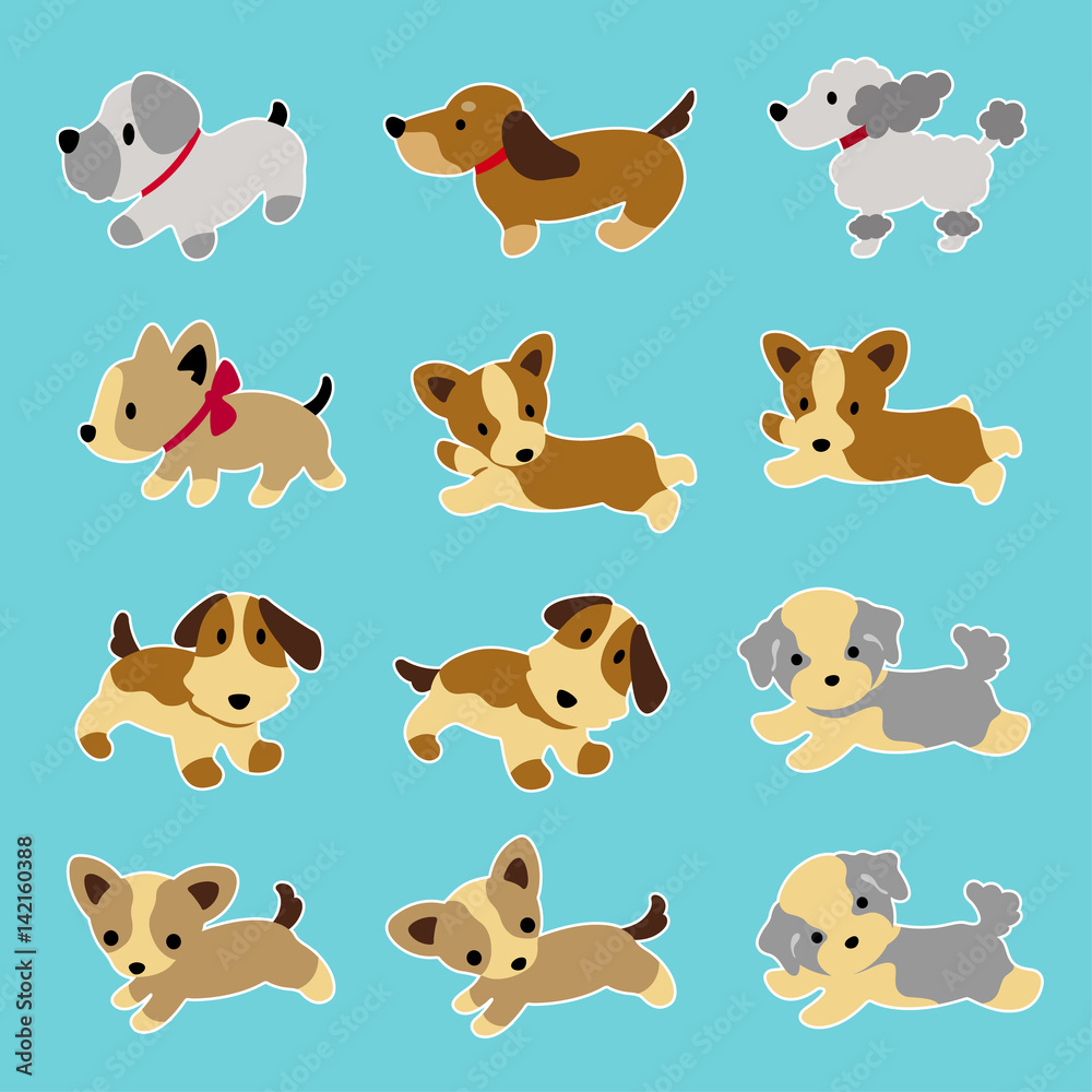 Obraz premium 可愛い犬イラスト