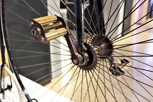 An image of bike spokes