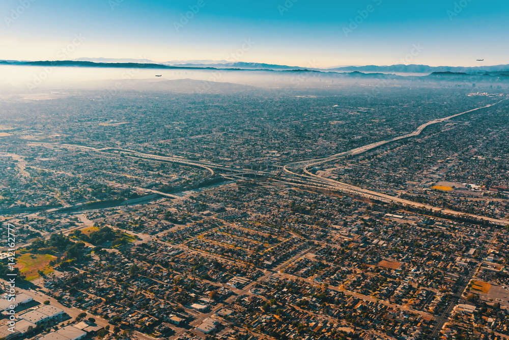 Aerial view of Los Angeles