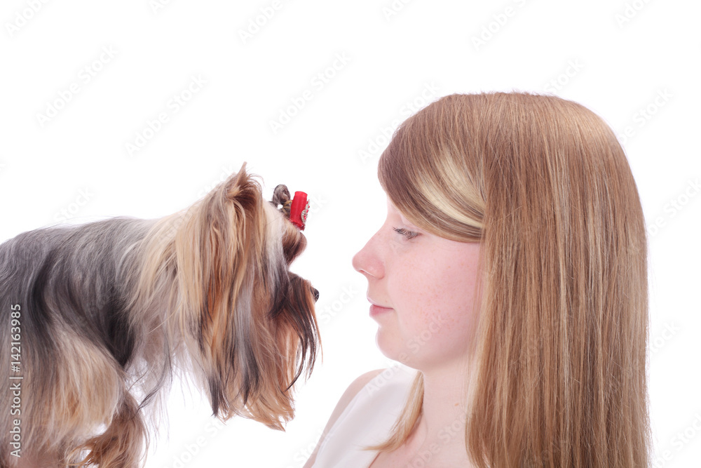 Girl and dog Girl and dog