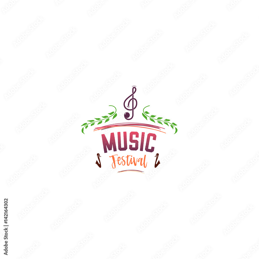 Typographic badges - music Festival. On the basis of script fonts, handmade. It can be used to design your printed products Typographic badges - music Festival. On the basis of script fonts, handmade. It can be used to design your printed products