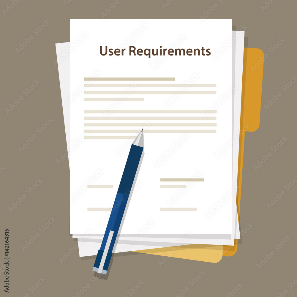 user requirements specifications document paper work