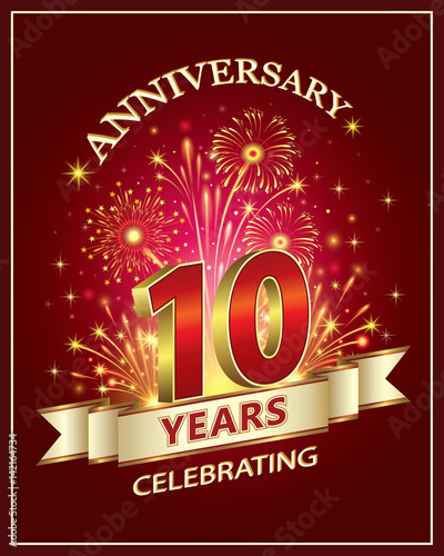 Anniversary card 10 years 