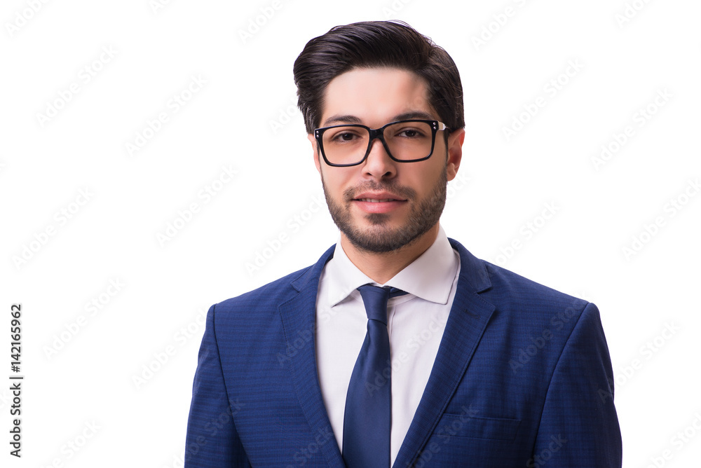Portrait of young businessman isolated on white Portrait of young businessman isolated on white