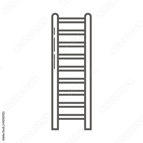 Simple vector icon of wooden steps. 