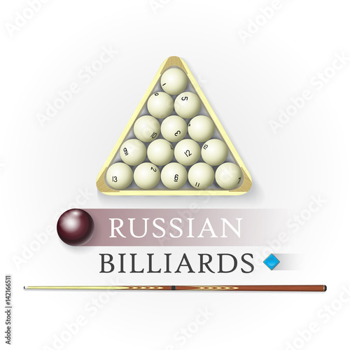 Russian billiards background.