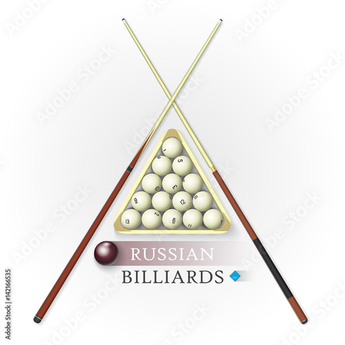 Russian billiards background