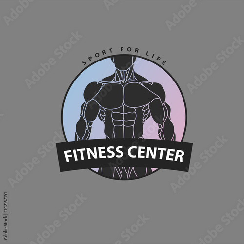 Embossed body for the logo of the fitness center