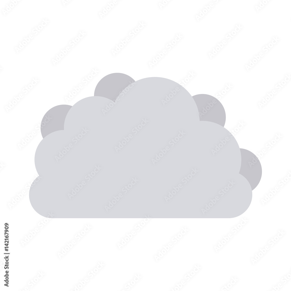 gray cloud tridimensional in cumulus shape vector illustration