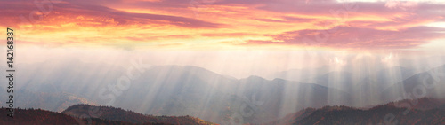 Sun rays after storm