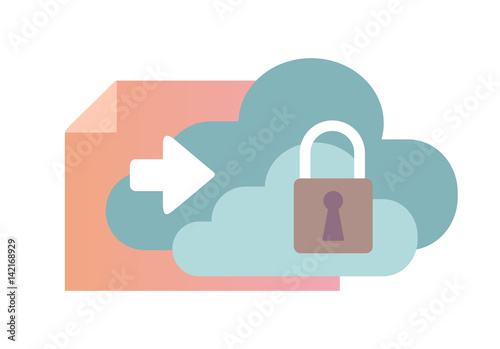 Free Download Data cloud icon, flat gradient style, isolated vector sign - GFXLoad