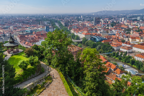View to city Graz, Austria