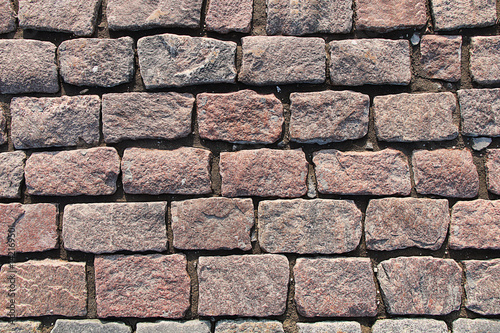 Texture of a red rectangular cobblestone.