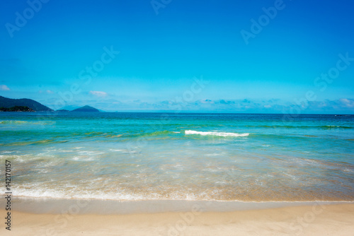 Ocean beach and blue sky in Brazil