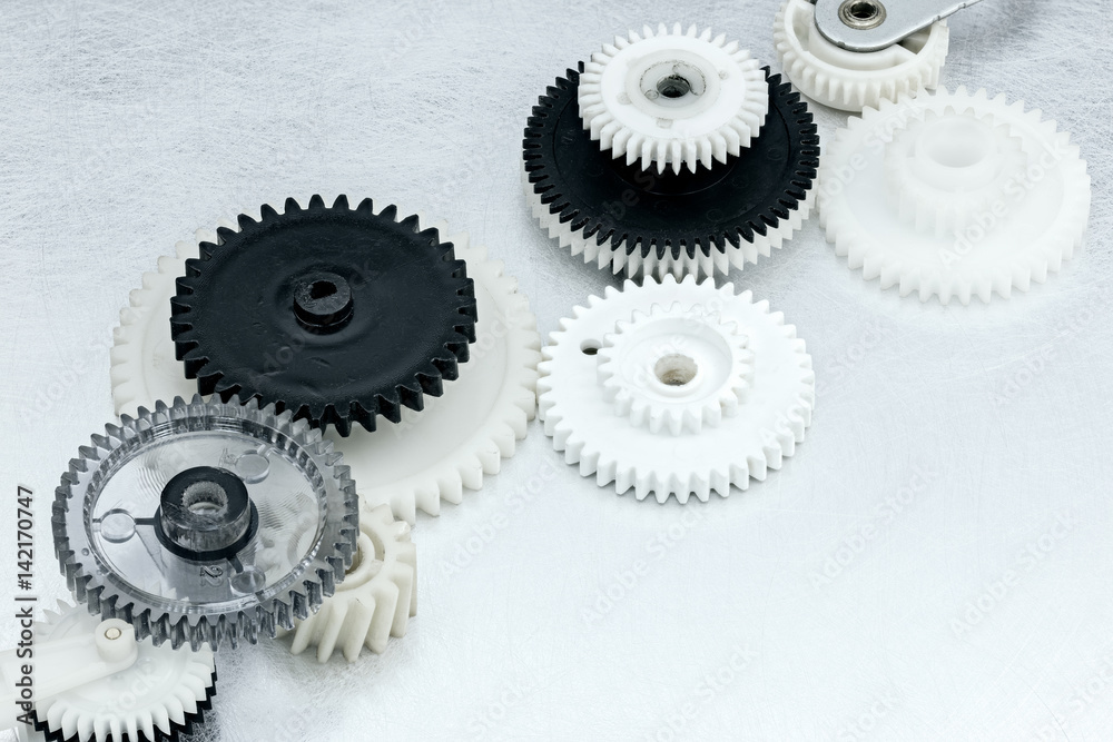 plastic cogwheels for industrial equipment. machinery details. plastic cogwheels for industrial equipment. machinery details.