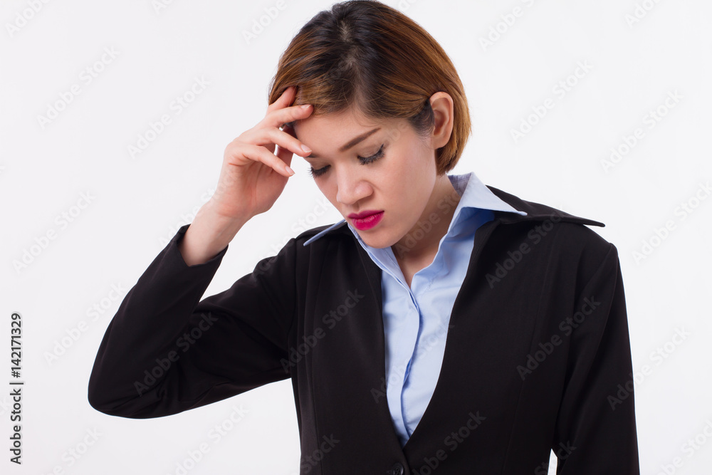 sick, ill, tired, stressful business woman suffers from headache, stress, vertigo, migraine, hangover, depression, dizziness, office syndrome, overwork sick, ill, tired, stressful business woman suffers from headache, stress, vertigo, migraine, hangover, depression, dizziness, office syndrome, overwork