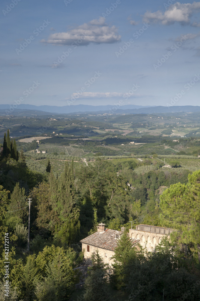 Countryside near San Gimignano; Tuscany