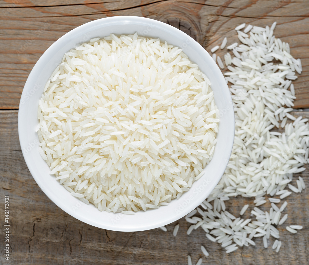 Jasmine rice in bowl close-up Jasmine rice in bowl close-up