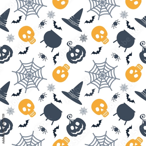 color halloween seamless pattern