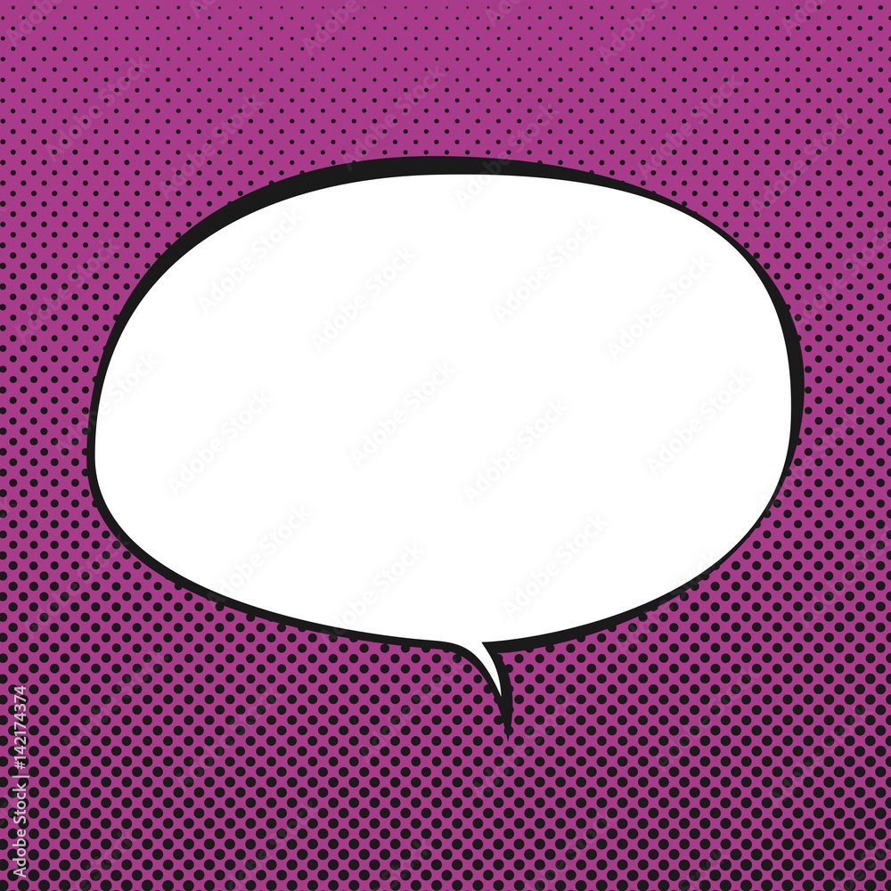 Oval Speech Bubble on Pink Background with Black Dots , Speech Bubble on Halftone Background, Retro Style,Gradient Down Up, Vector Illustration Oval Speech Bubble on Pink Background with Black Dots , Speech Bubble on Halftone Background, Retro Style,Gradient Down Up, Vector Illustration