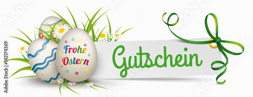 Ostereier mit einem Gutschein 