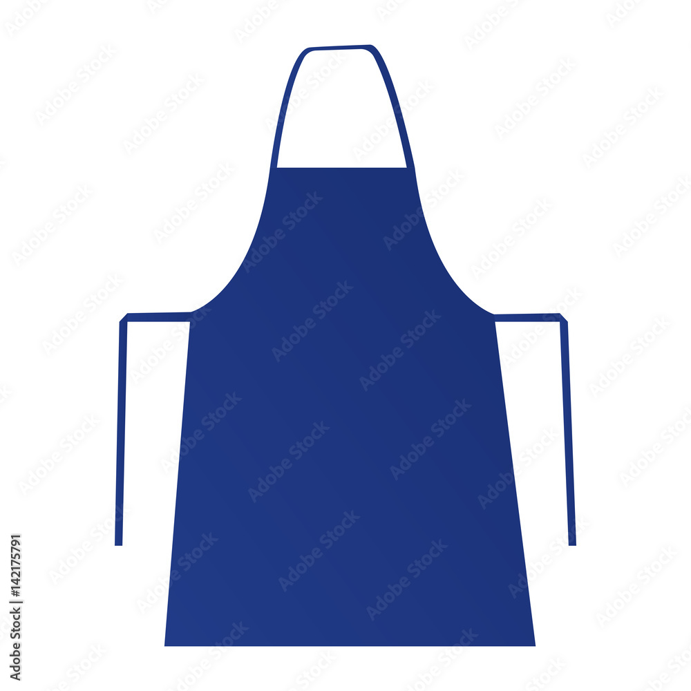 Blue apron isolated. Mockup can be used for branding, logo or text