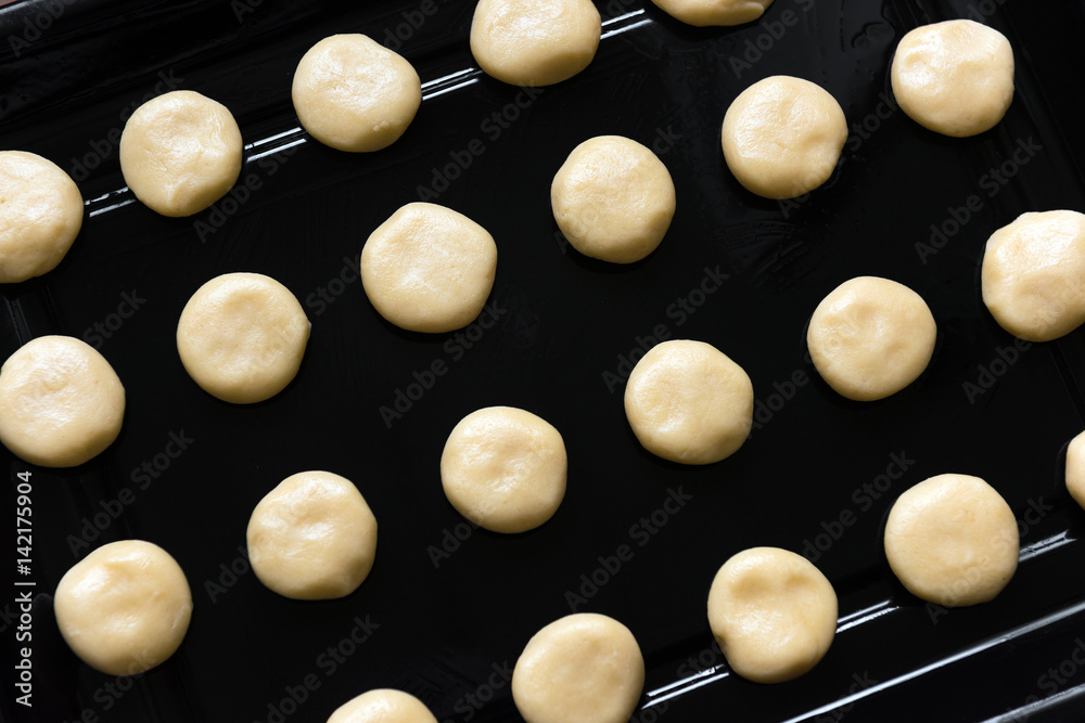 Homemade baking, butter cookies. Selective focus Homemade baking, butter cookies. Selective focus