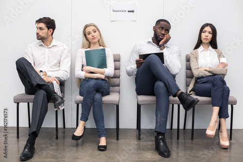 People Waiting for Job Interview Concept