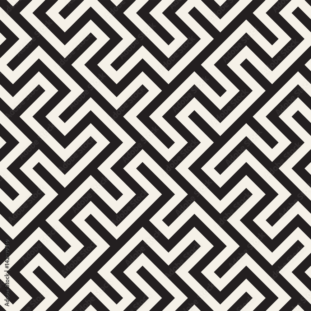 Maze Tangled Lines Contemporary Graphic. Abstract Geometric Background Design. Vector Seamless Pattern. Maze Tangled Lines Contemporary Graphic. Abstract Geometric Background Design. Vector Seamless Pattern.