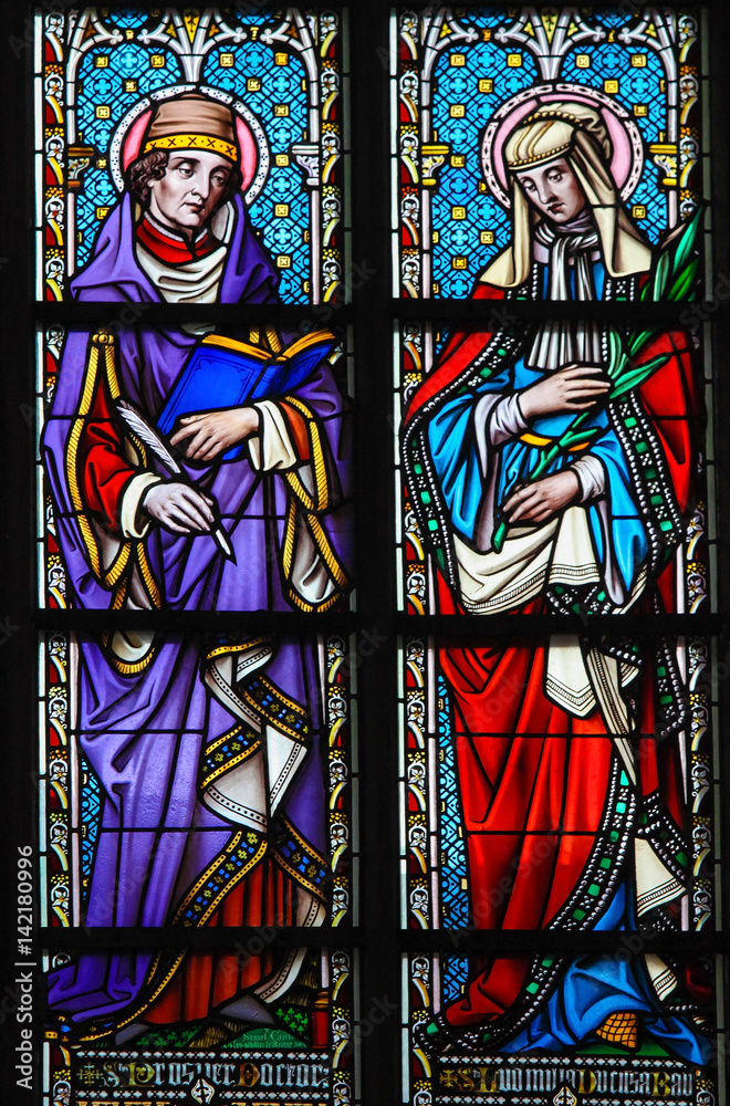 Stained Glass - Saint Prosper and Ludmilla