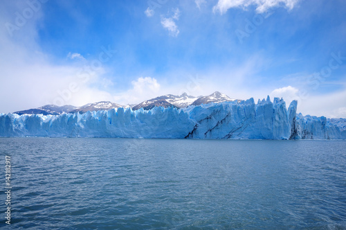 Perito Moreno Glacier, the most beautiful glaciers in the world. Located in Patagonia, Argentina. Travel Destination. Global Warming.