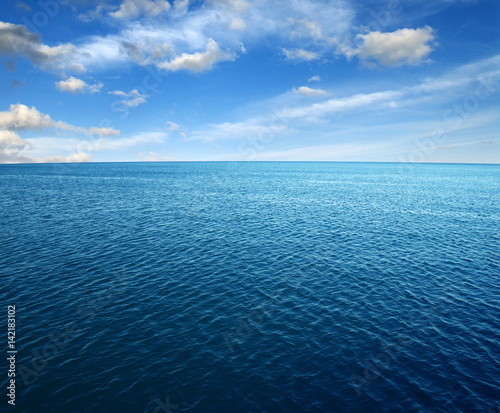 Blue sea water surface