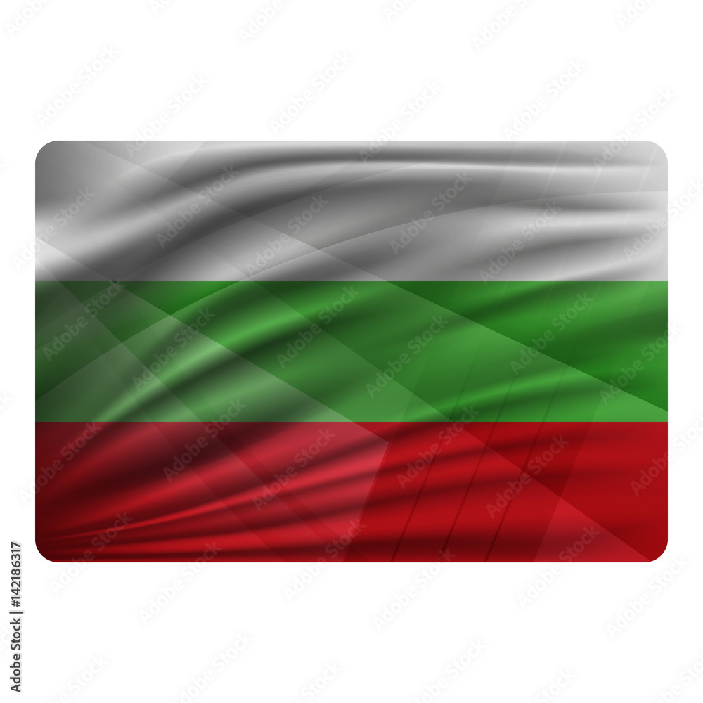 Obraz premium National flag of Bulgaria in modern design style.