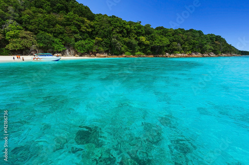 Beautiful tropical Andaman sea and blue sky