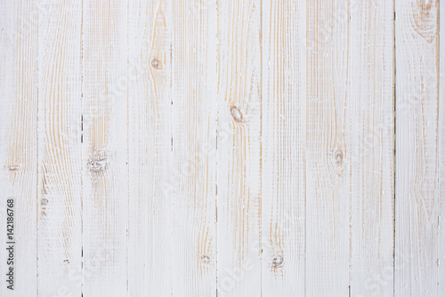 White texture of vintage wooden table background top view
