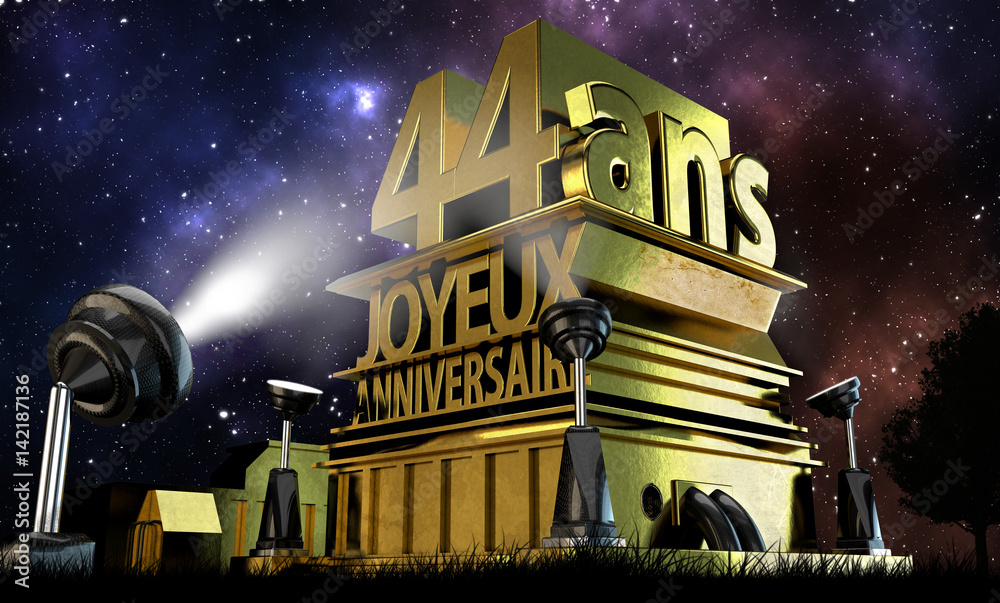 44 Ans Joyeux Anniversaire Illustration Stock Adobe Stock
