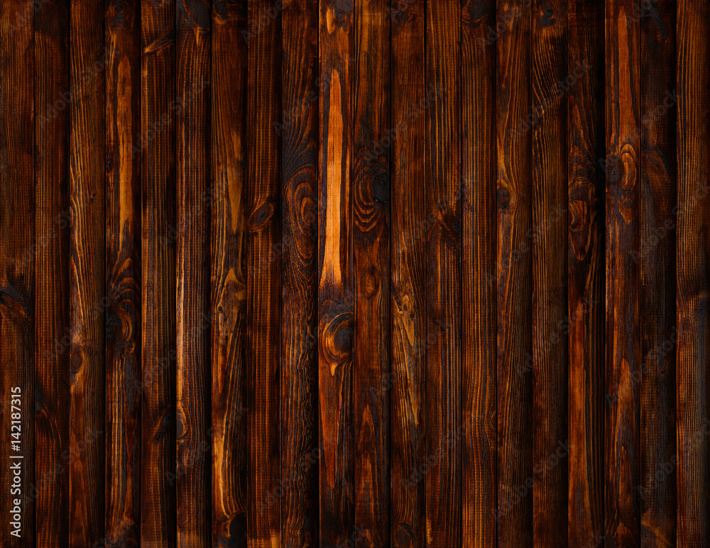 Obraz premium Dark wooden table texture background top flat view