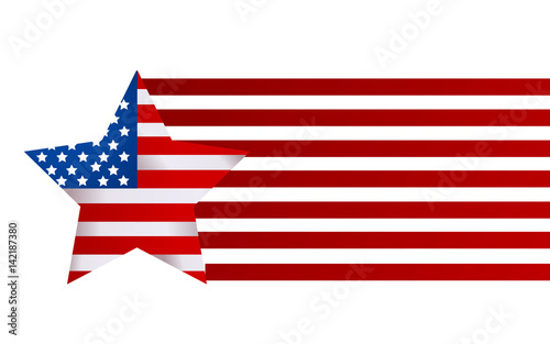 USA flag in style vector