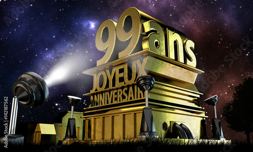 99 Ans Joyeux Anniversaire Stock Illustration Adobe Stock