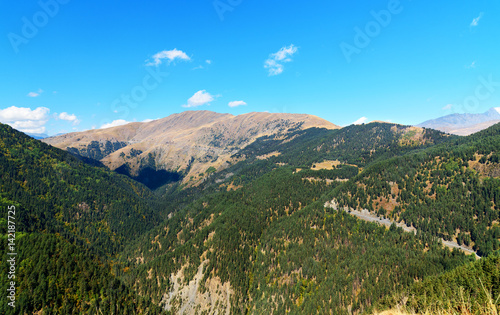 View on Mountains in Tusheti Nature Reserve. Georgia