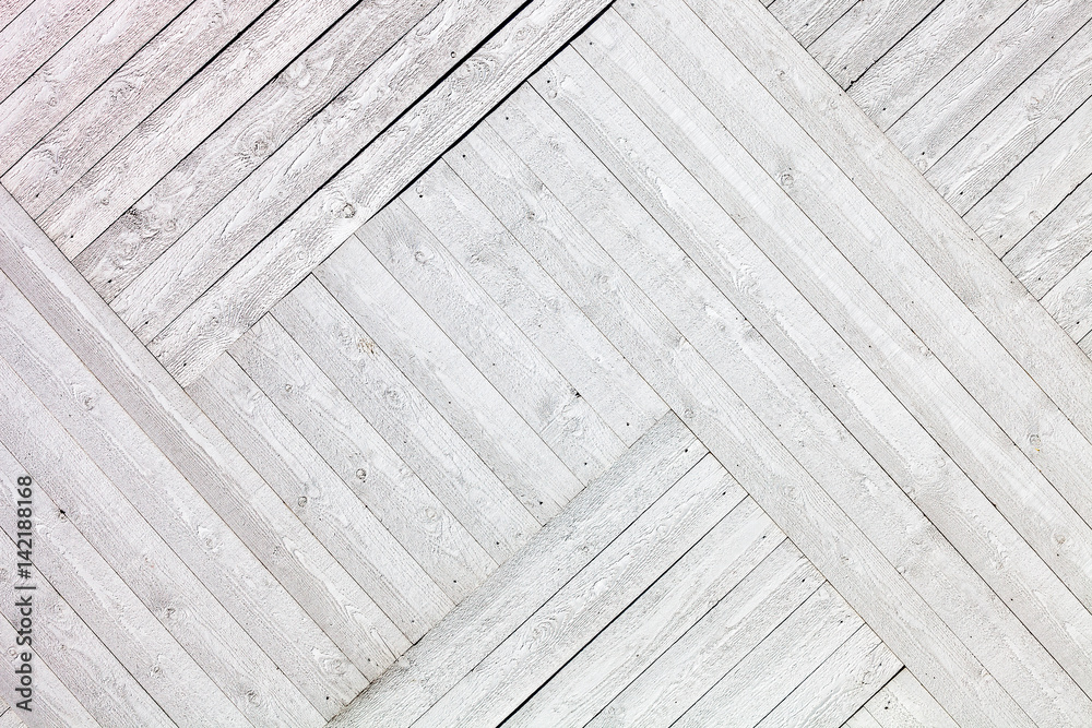 Obraz premium Rustic White painted wooden planks background